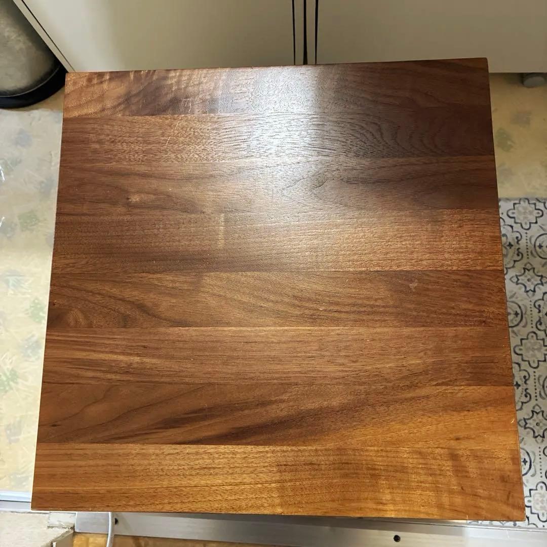 MUJI 無印良品ウォールナット材 サイドテーブル 収納棚付き