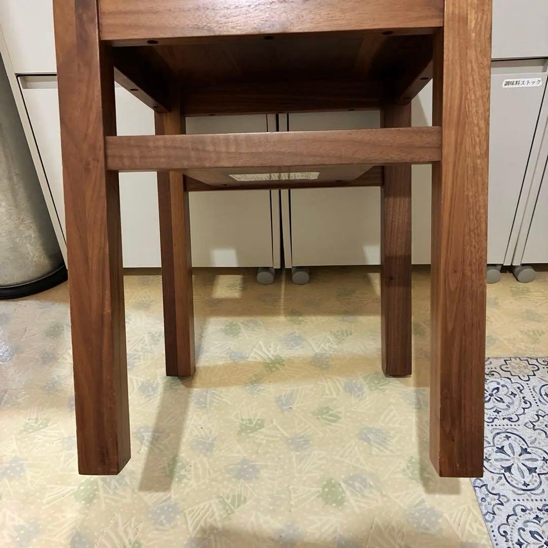 MUJI 無印良品ウォールナット材 サイドテーブル 収納棚付き