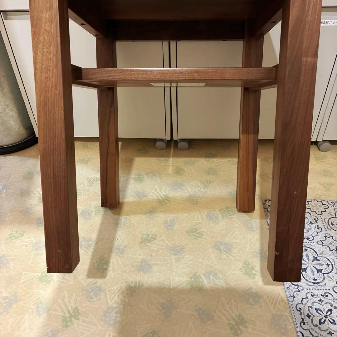 MUJI 無印良品ウォールナット材 サイドテーブル 収納棚付き