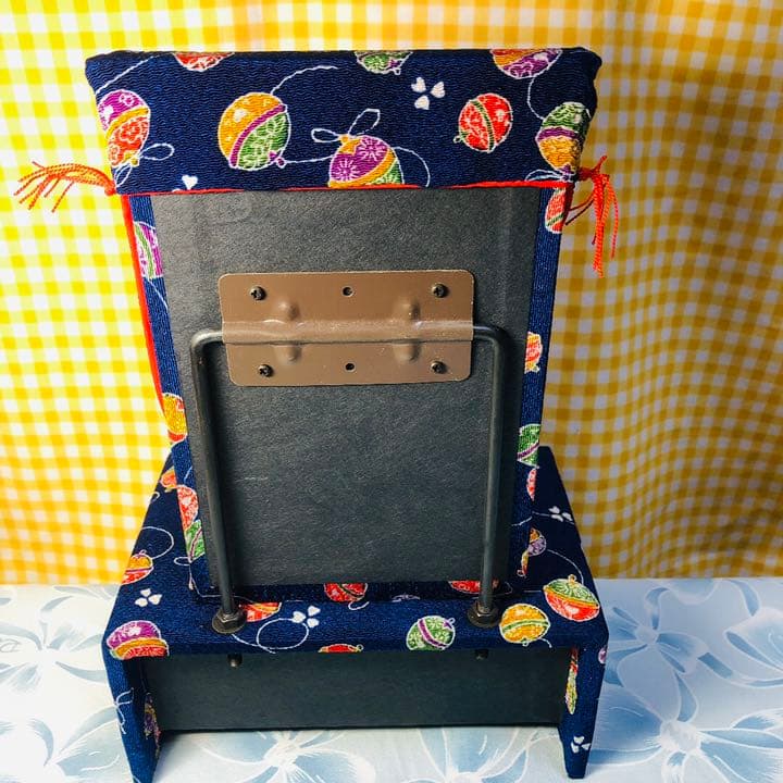 アンティーク　ちりめん小さな鏡台＆小引き出し付き　17.5✖️11.5✖️26.0㎝