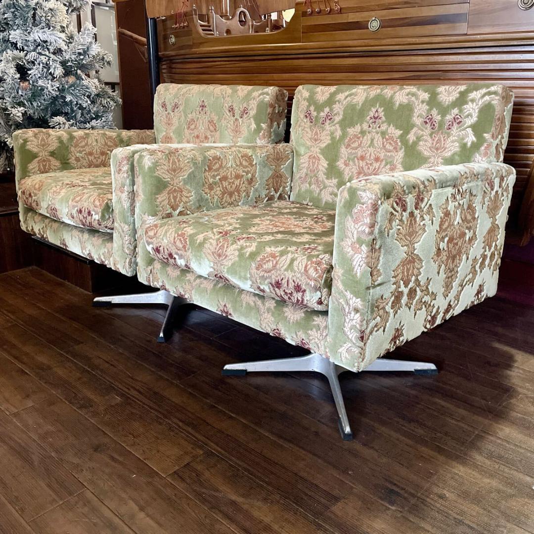 n3137r118 豪華な金華山柄 ラウンジチェア 2脚セット