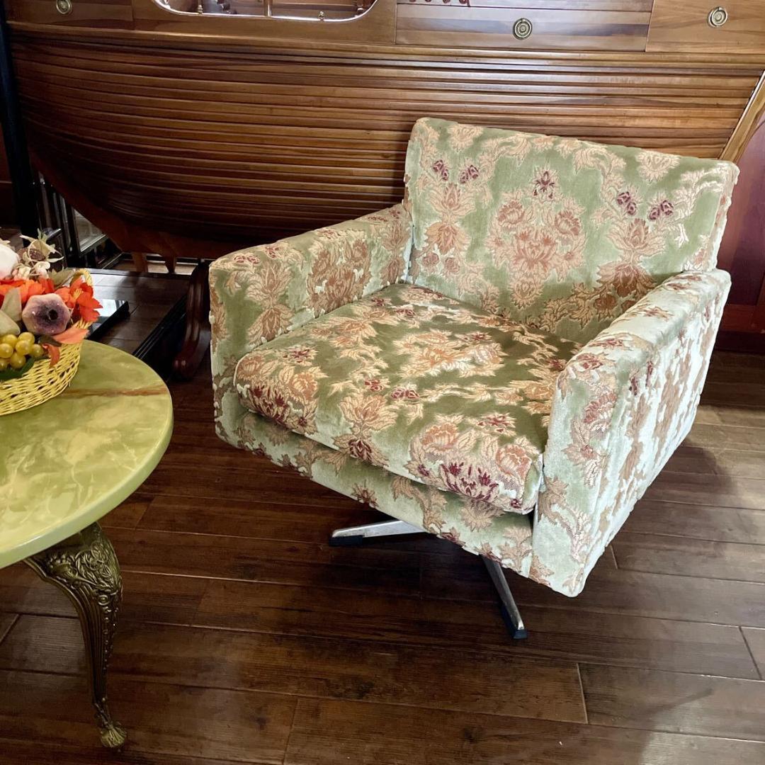 n3137r118 豪華な金華山柄 ラウンジチェア 2脚セット