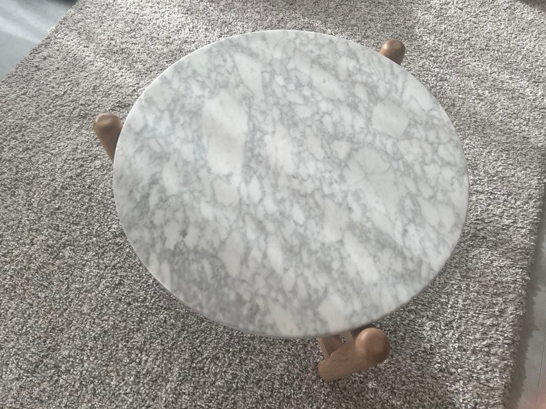 Francfrancフランフラン　大理石 円形テーブル　シフラコーヒーテーブル