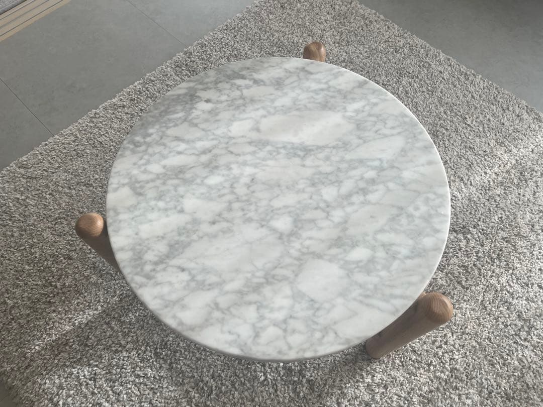 Francfrancフランフラン　大理石 円形テーブル　シフラコーヒーテーブル