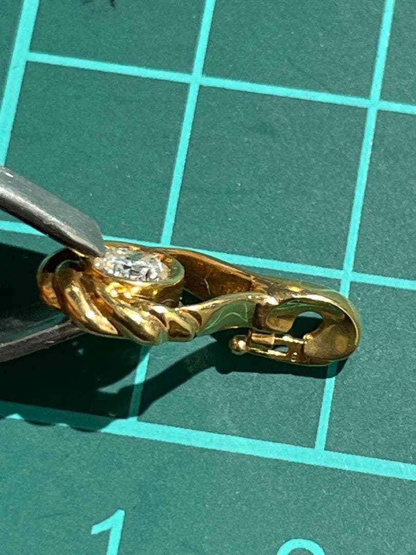 18k，ダイヤモンド0.25ct，ペンダントトップ、1.4g