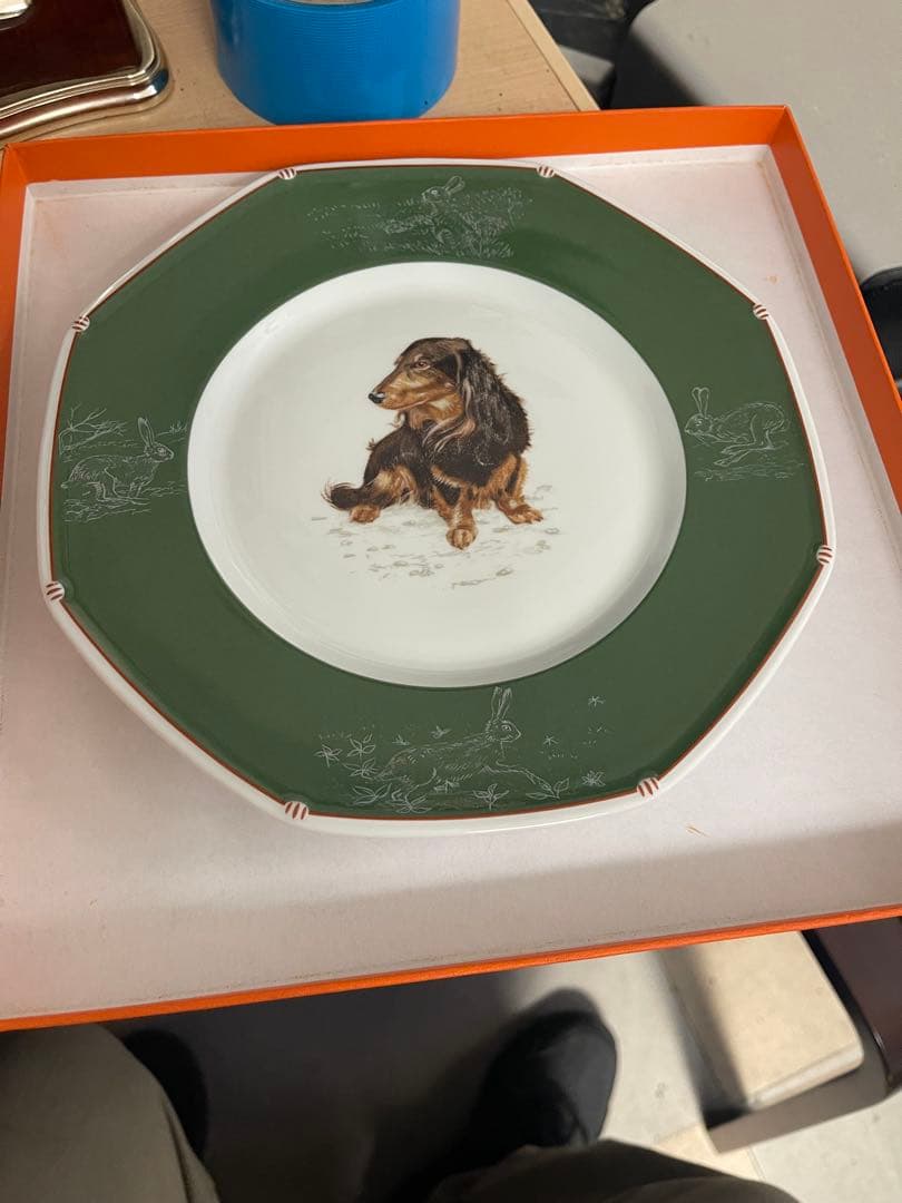 エルメス　ダックスフンド　お皿　2枚セット
