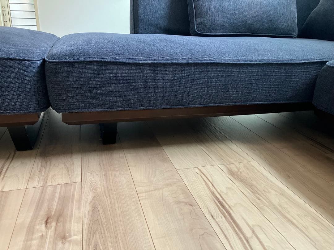 広島県東部 引取限定】カウチソファ コーナーソファ クッション付き