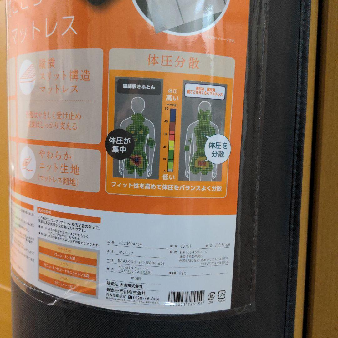 W☆新品☆CUBE TYPE☆西川の高反発寝ごこち　らくらくマットレス☆ダブル☆