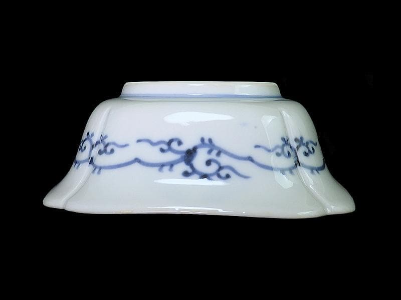 大聖寺古伊万里 菊花四方襷紋に獅子の図 四方角向付 E508AS-CRw - メルカリ