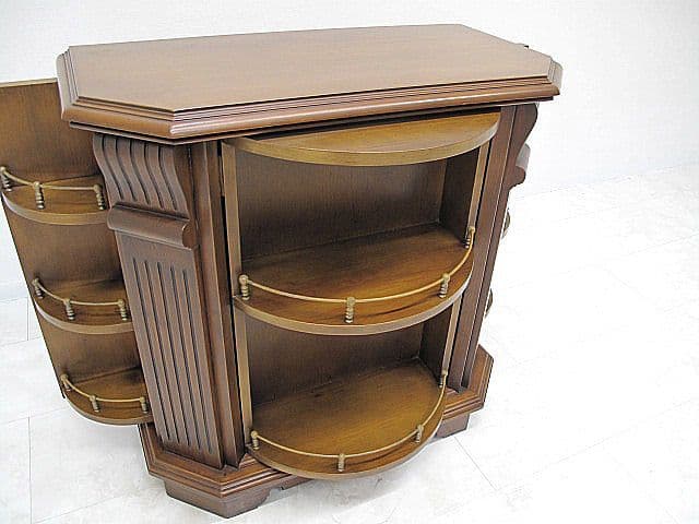 スペイン製 オーク材バーカウンター 「バーマジック」 　連動開閉扉　※鍵欠品