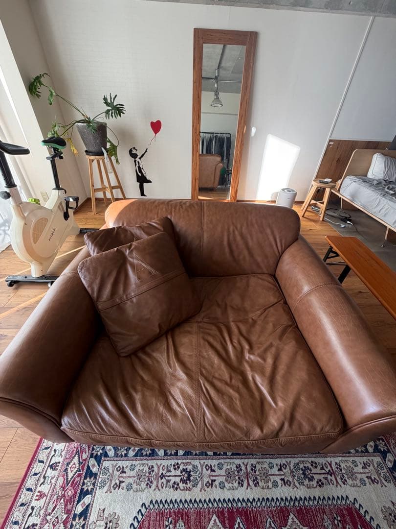 ギルソファ 1.5P 本革　レザー