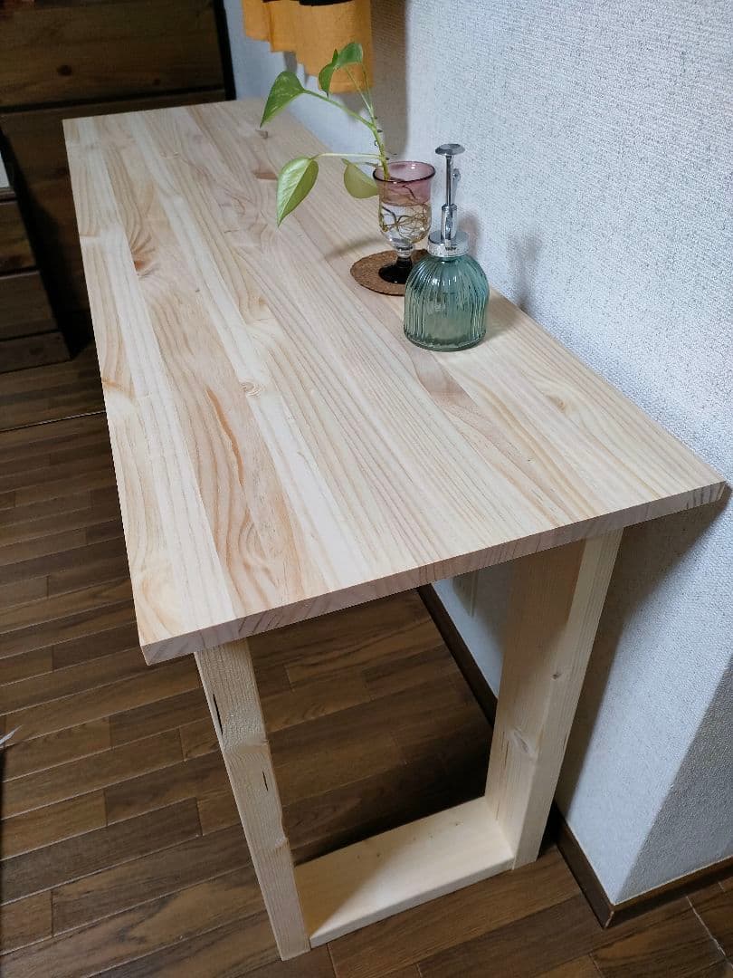 140×45×70 カウンターテーブル・ウッドレッグ《ナチュラル》