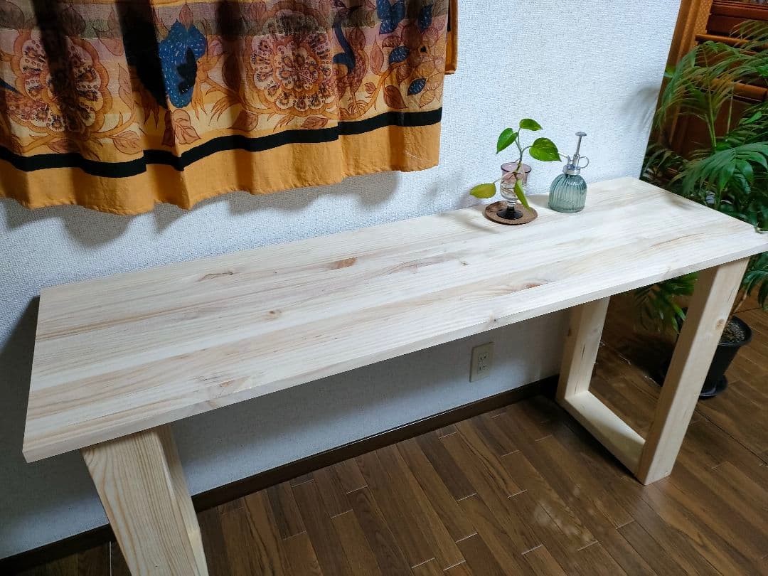 140×45×70 カウンターテーブル・ウッドレッグ《ナチュラル》