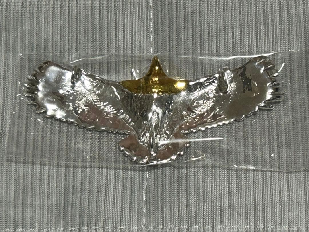 イーグル　シルバー925 ゴールドヘッド　ハンドメイド　返品保証付　本物鑑定書有