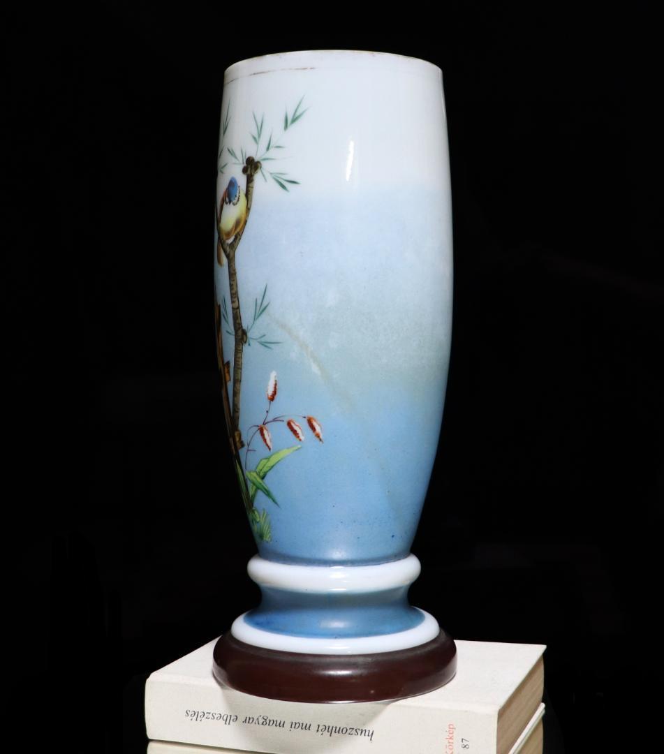 オールド・バカラ 極希少 31.3cm グラデーションオパーリンクリスタル製花瓶