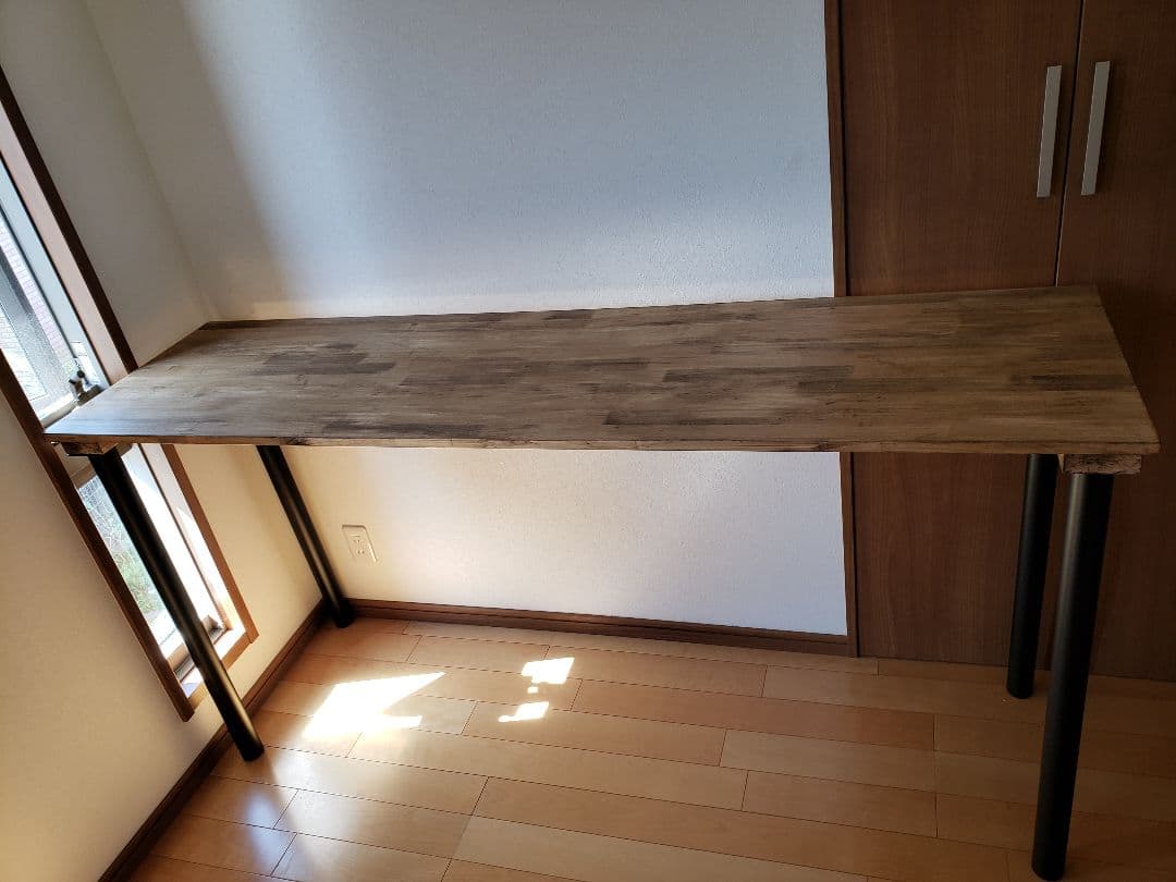 180カウンターテーブル　ロング　机　ウォールナットデスク　アンティーク