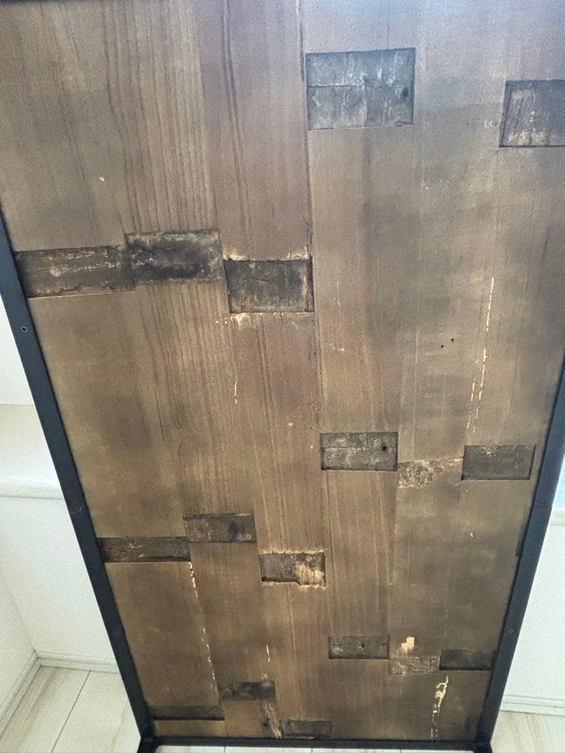 【引取り可】古材とアイアンのリビングローテーブル