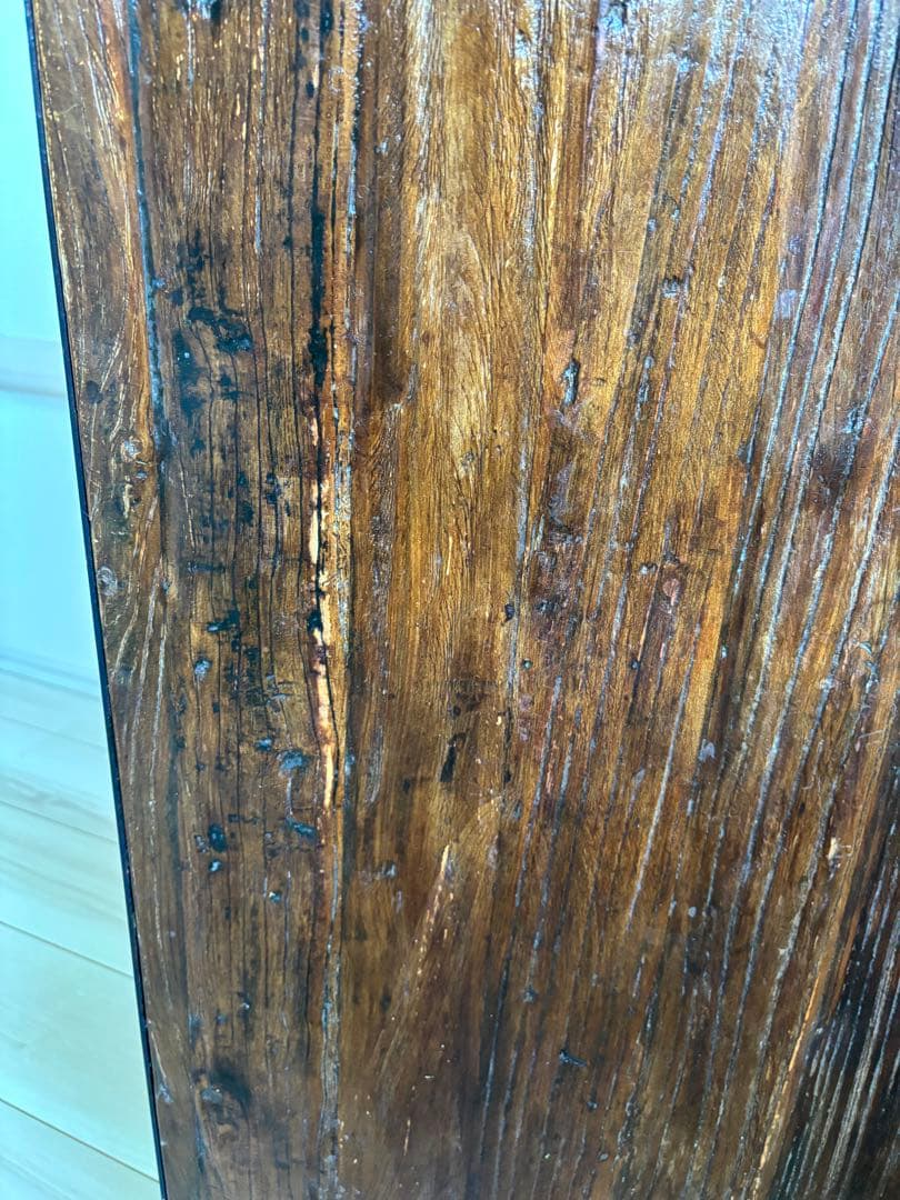 【引取り可】古材とアイアンのリビングローテーブル