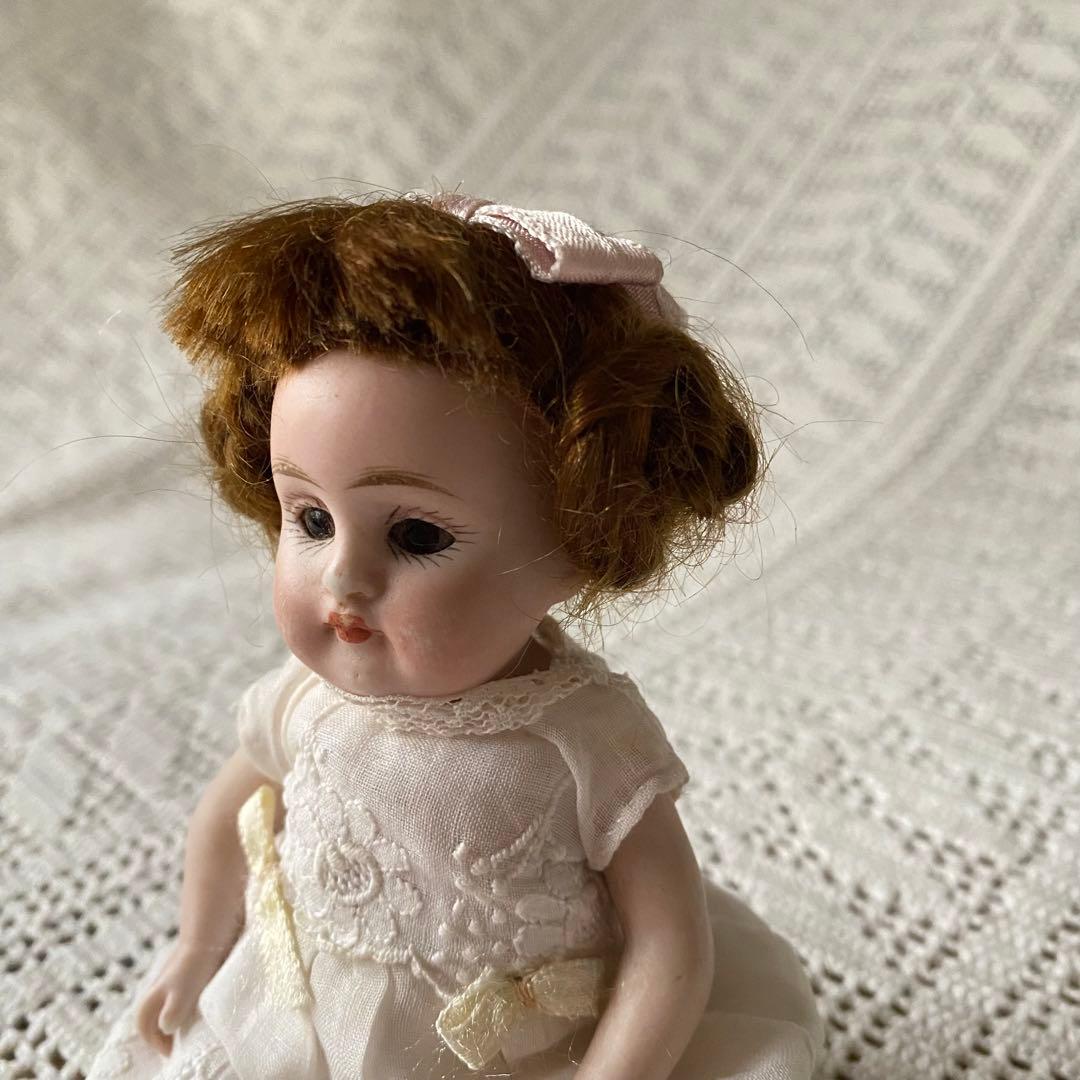 アンティークビスクドール ケストナー ミニョネットと小さな羊のセット