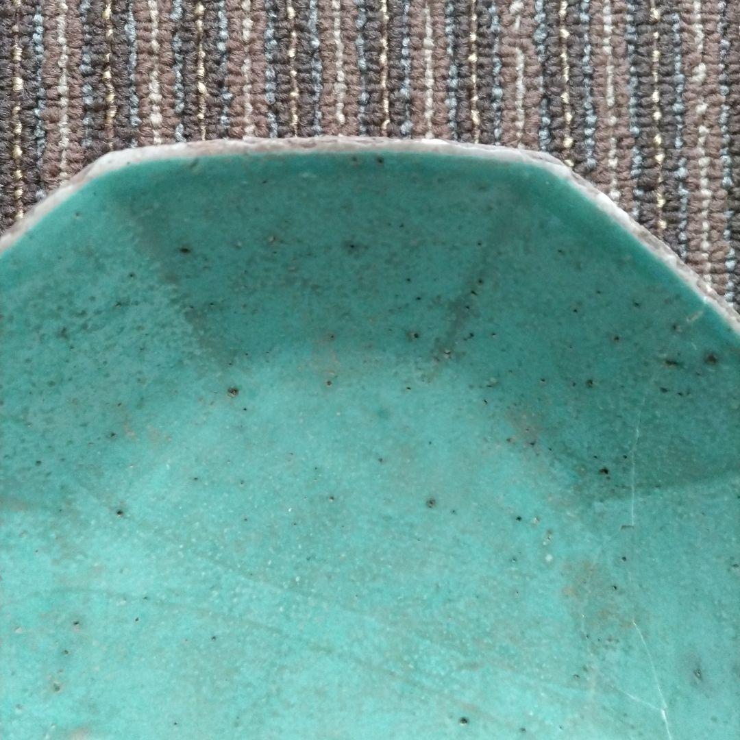 b中国古玩　粉彩　十錦手　色絵八角鉢　17.5cm