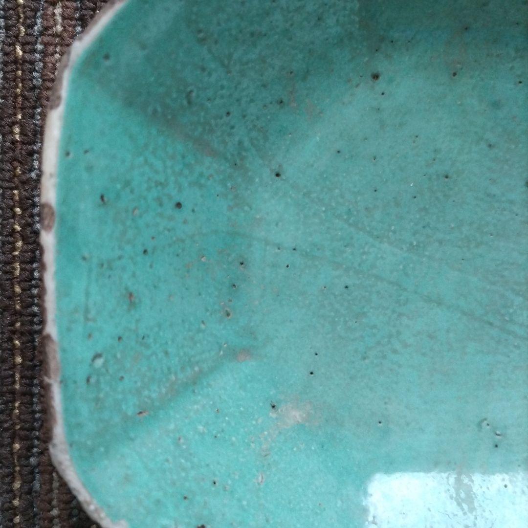 b中国古玩　粉彩　十錦手　色絵八角鉢　17.5cm