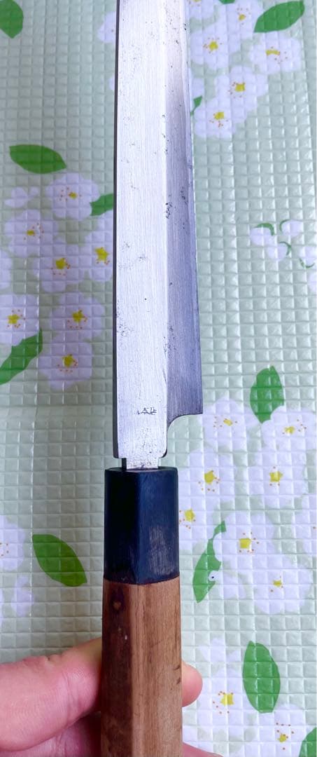 正本　柳刃　包丁　和包丁　霞　白鋼 25.5cm