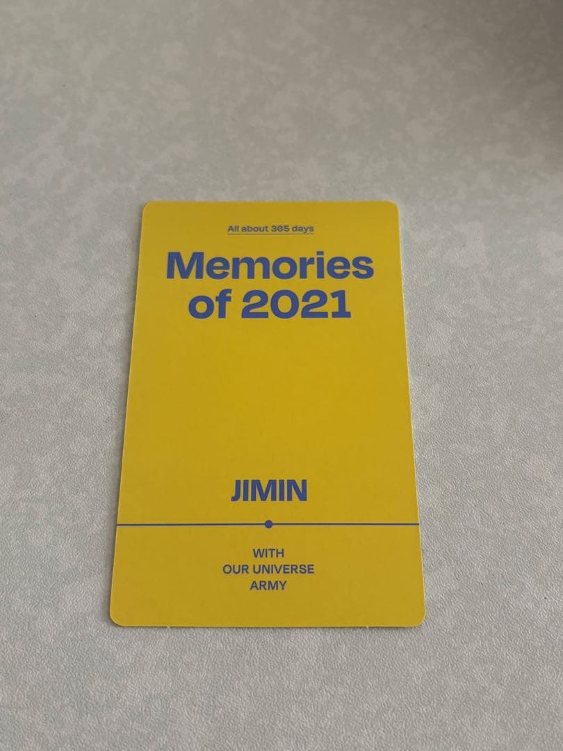 BTS ジミン Memories of 2021 トレカ - メルカリ