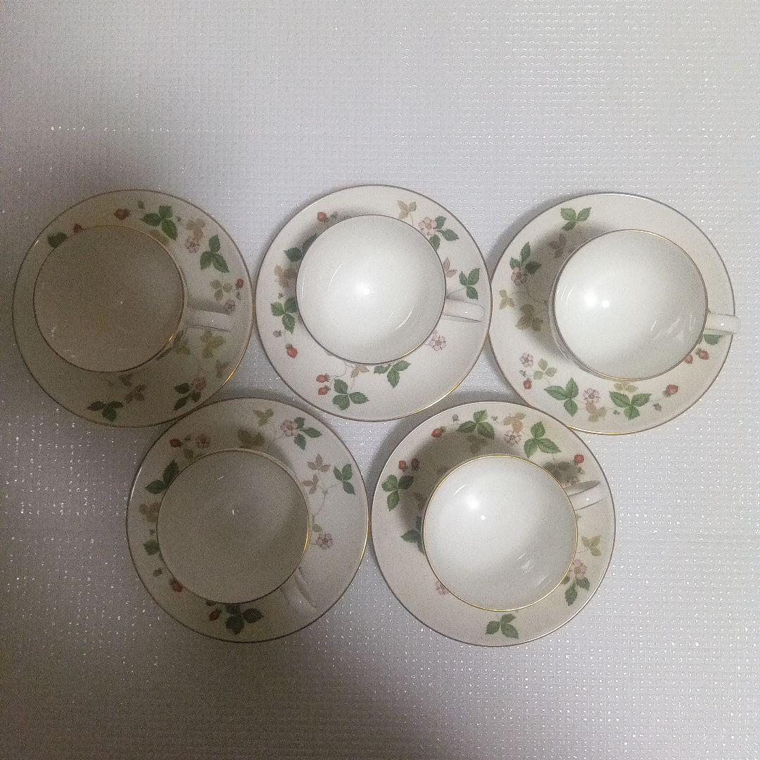 ワイルド　ストロベリー　カップ＆ソーサー　５客