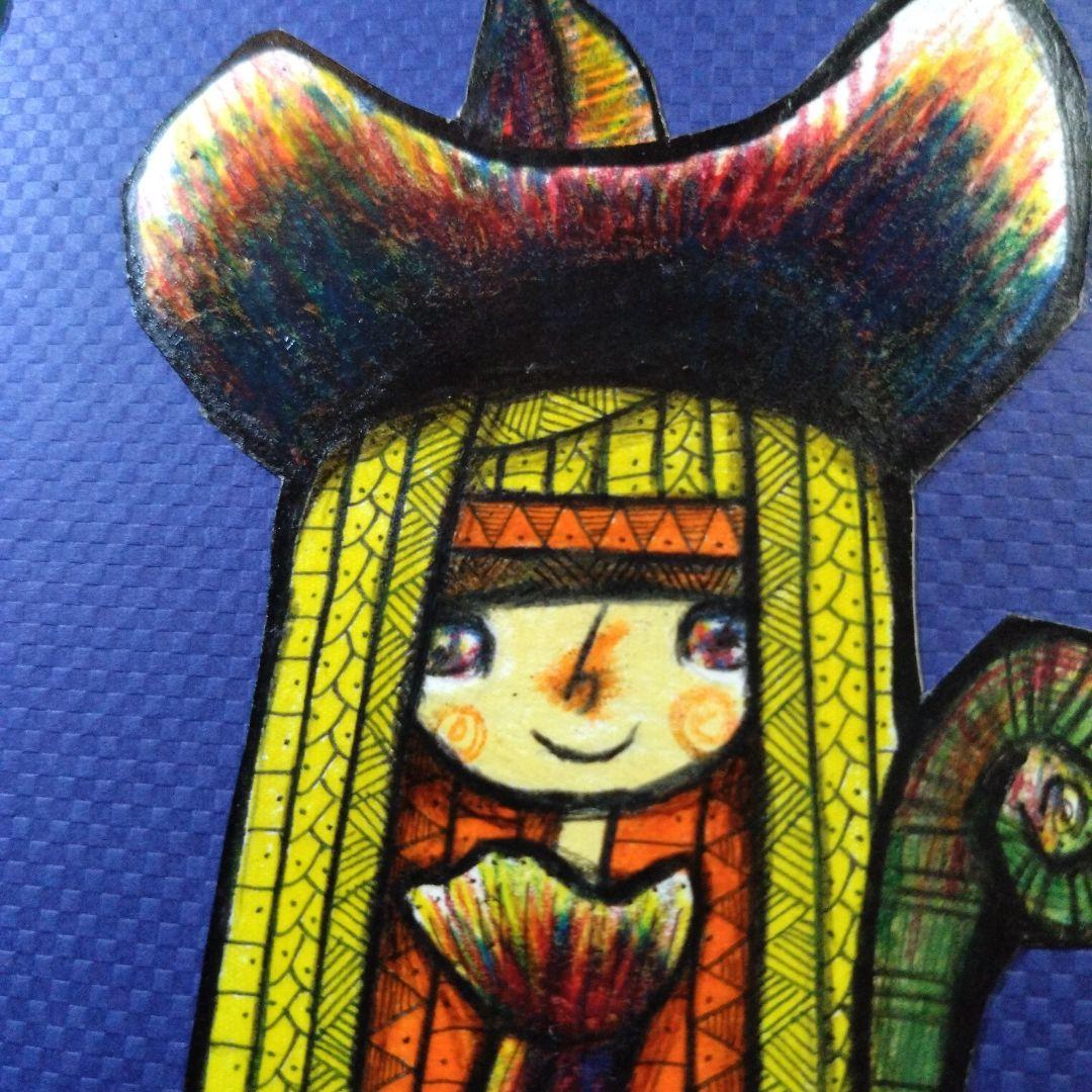 【ザビちゃん】【原画肉筆】魔女ちゃん