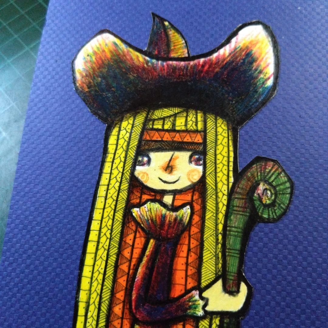 【ザビちゃん】【原画肉筆】魔女ちゃん