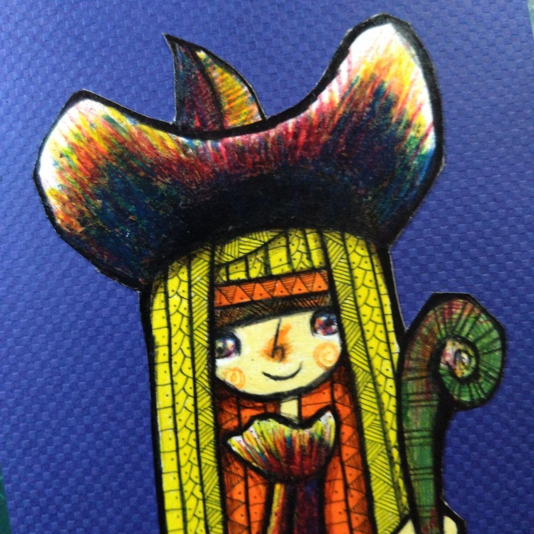 【ザビちゃん】【原画肉筆】魔女ちゃん