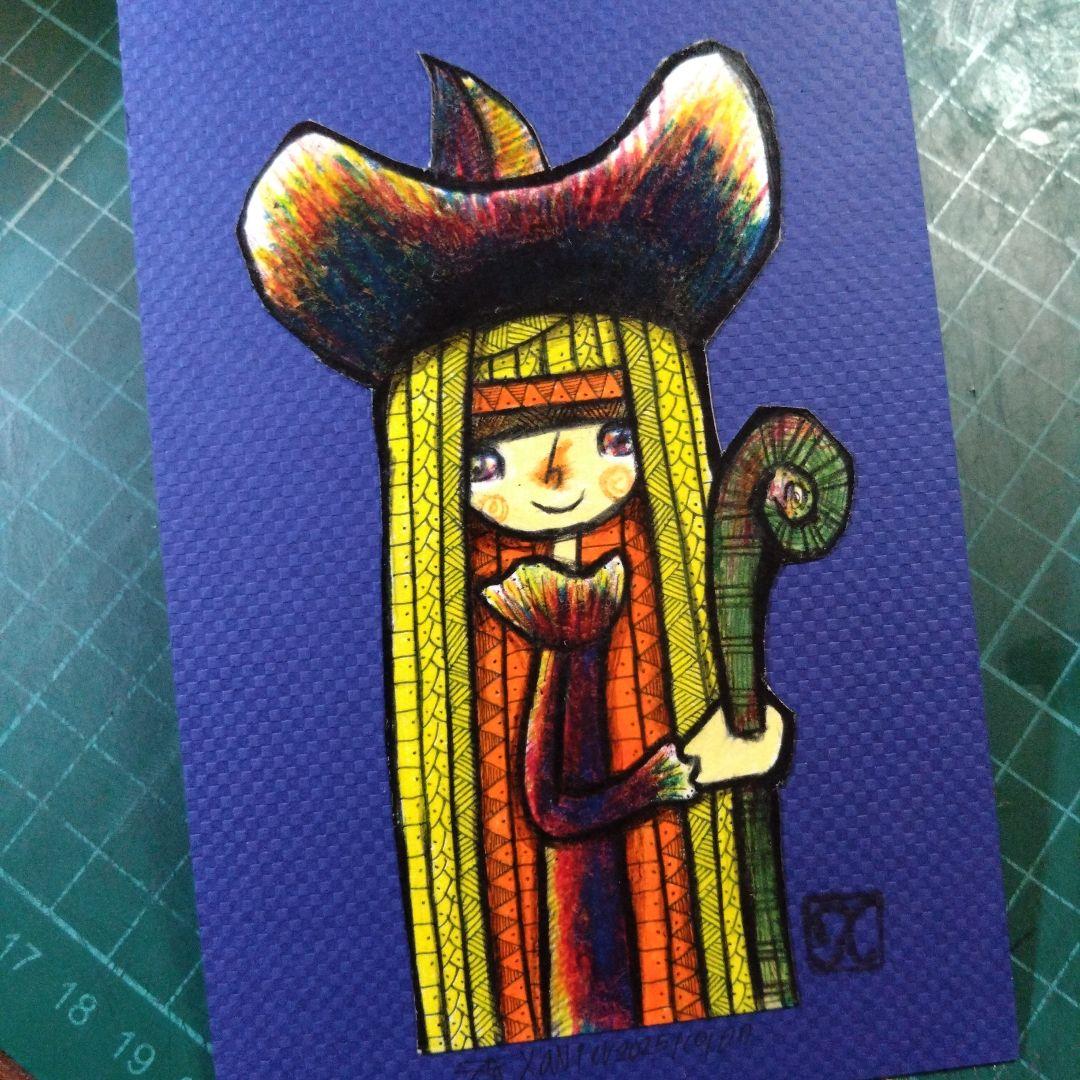 【ザビちゃん】【原画肉筆】魔女ちゃん