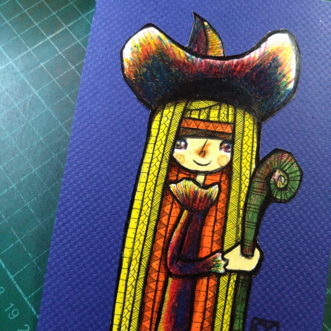 【ザビちゃん】【原画肉筆】魔女ちゃん