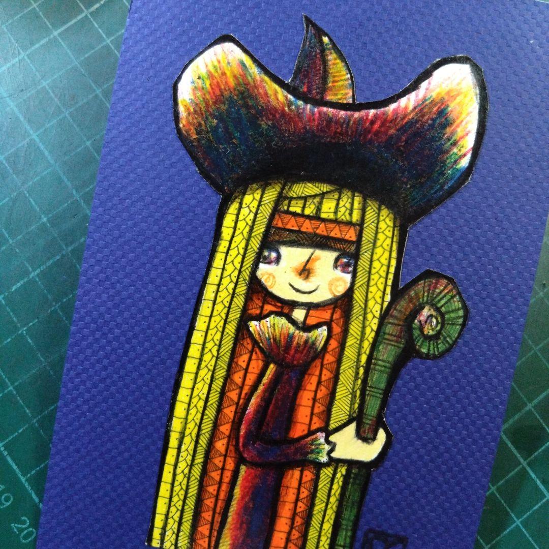 【ザビちゃん】【原画肉筆】魔女ちゃん