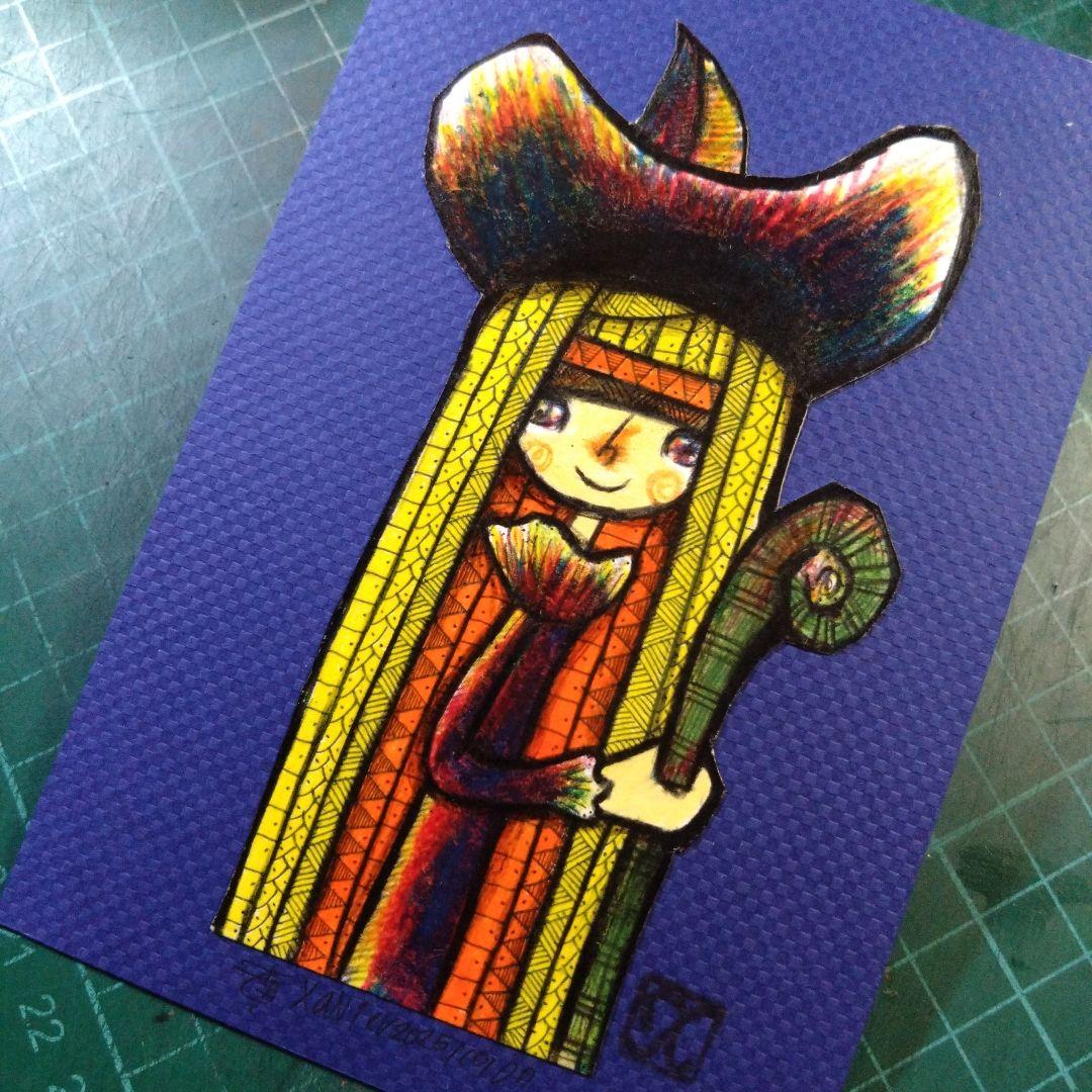 【ザビちゃん】【原画肉筆】魔女ちゃん