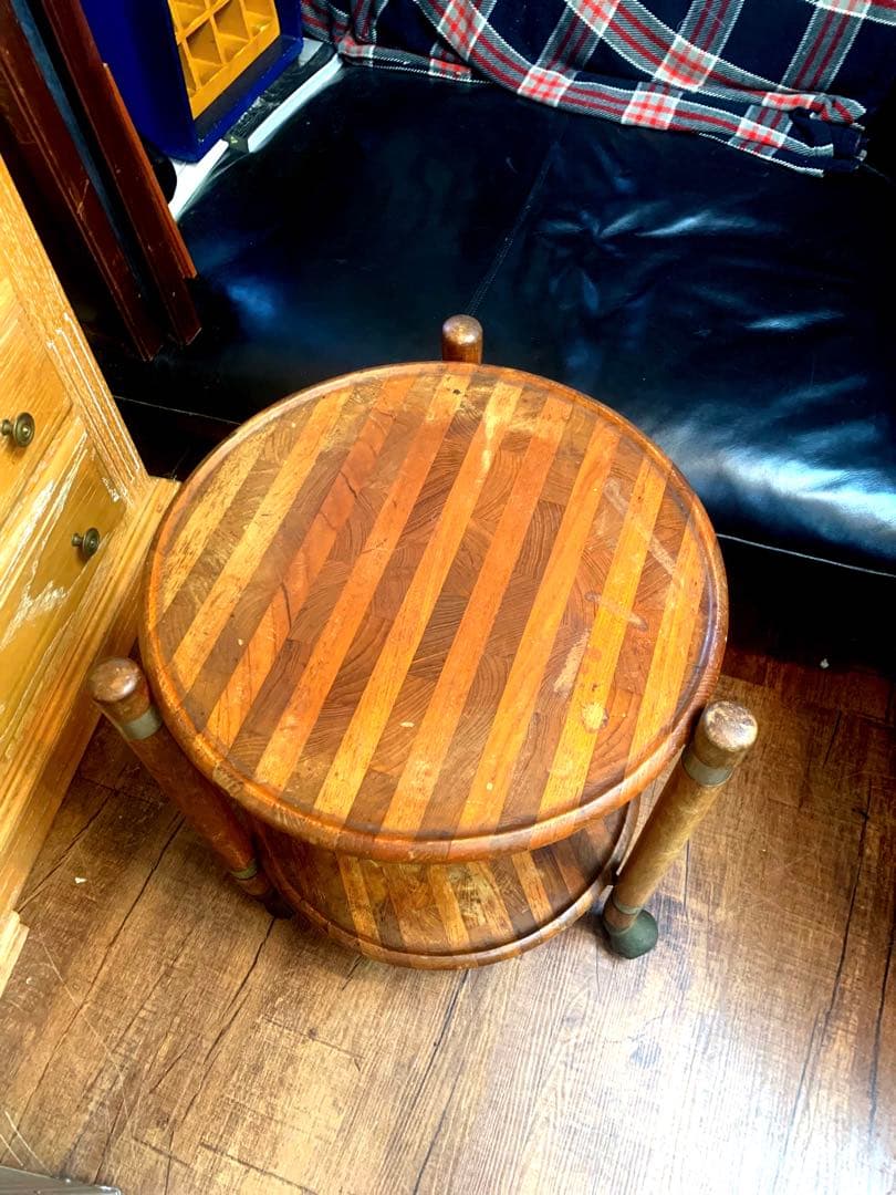 ヴィンテージ　ラウンドテーブルワゴン