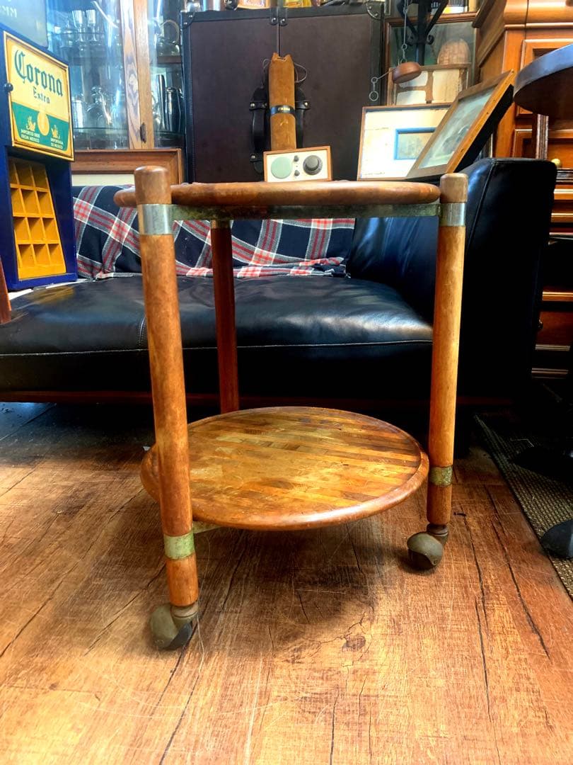 ヴィンテージ　ラウンドテーブルワゴン