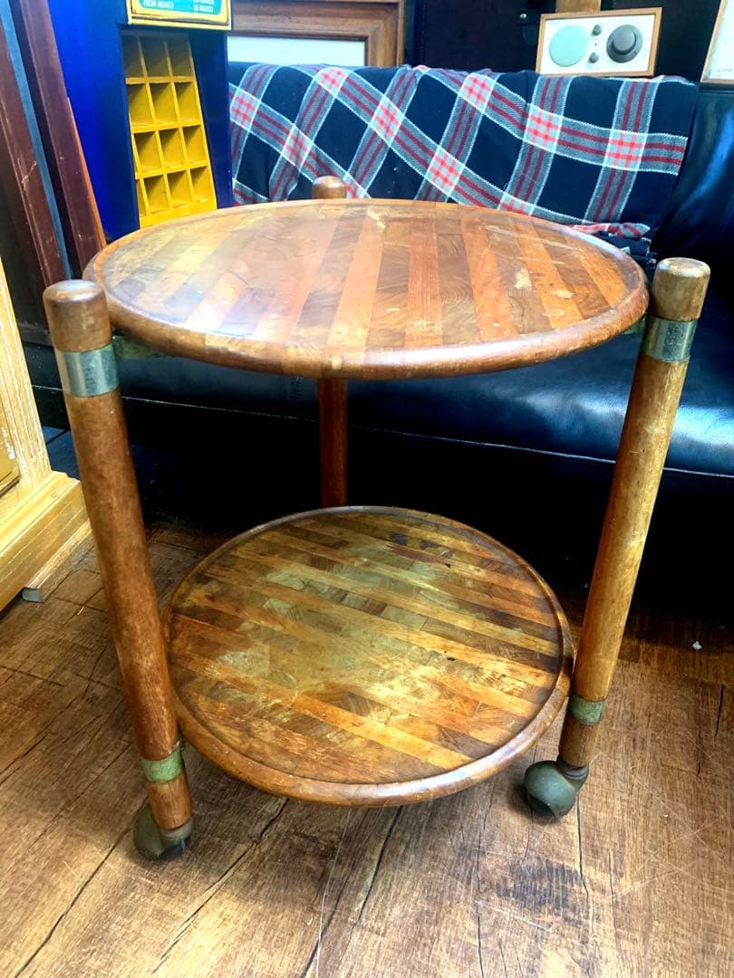 ヴィンテージ　ラウンドテーブルワゴン