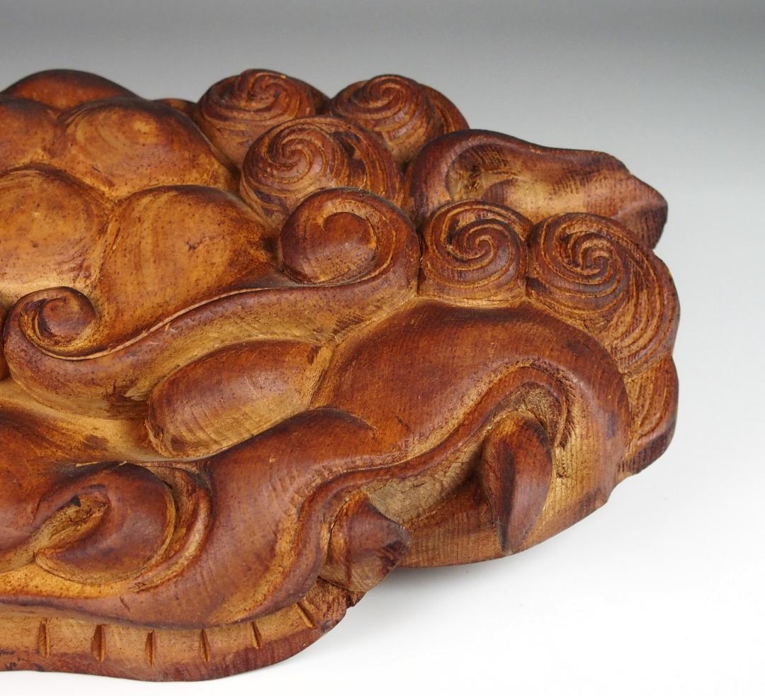 【木彫　獅噛】魔除け　獅子噛み　社寺彫刻　宮彫り　だんじり　山車　悪疫を噛み砕く