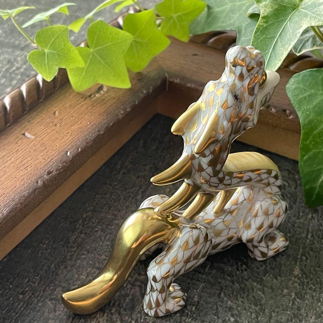 HEREND ゾディアック　十二支フィギュリン　金　20012年 龍