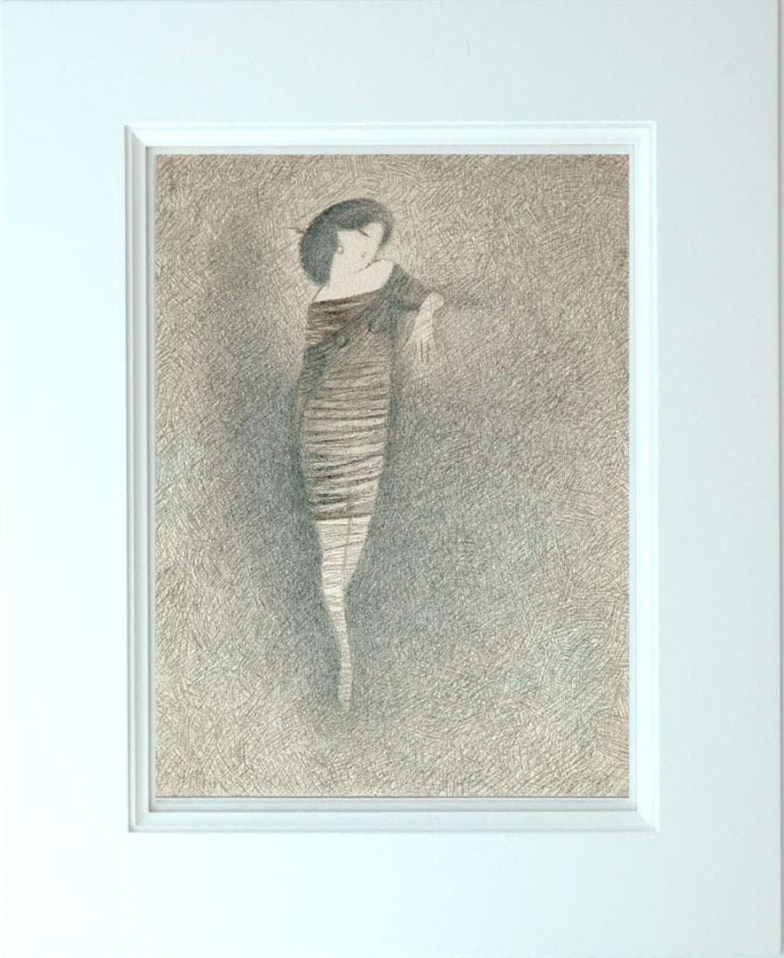 油絵 菅家令子 絵 絵画インテリア額付(青緑＋金色の枠) F3-010111