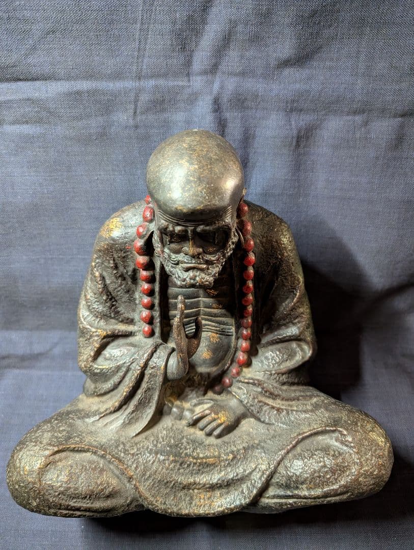 だるま　達摩　達磨　乾隆年製　仏像　金属製
