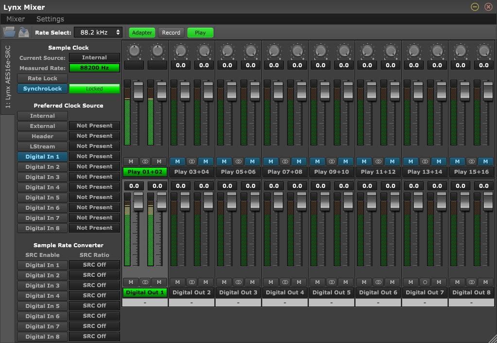 DTM・DAW Lynx Studio AES16e-SRC + CBL-AES1604