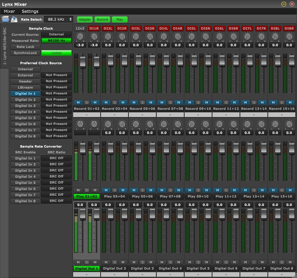 DTM・DAW Lynx Studio AES16e-SRC + CBL-AES1604