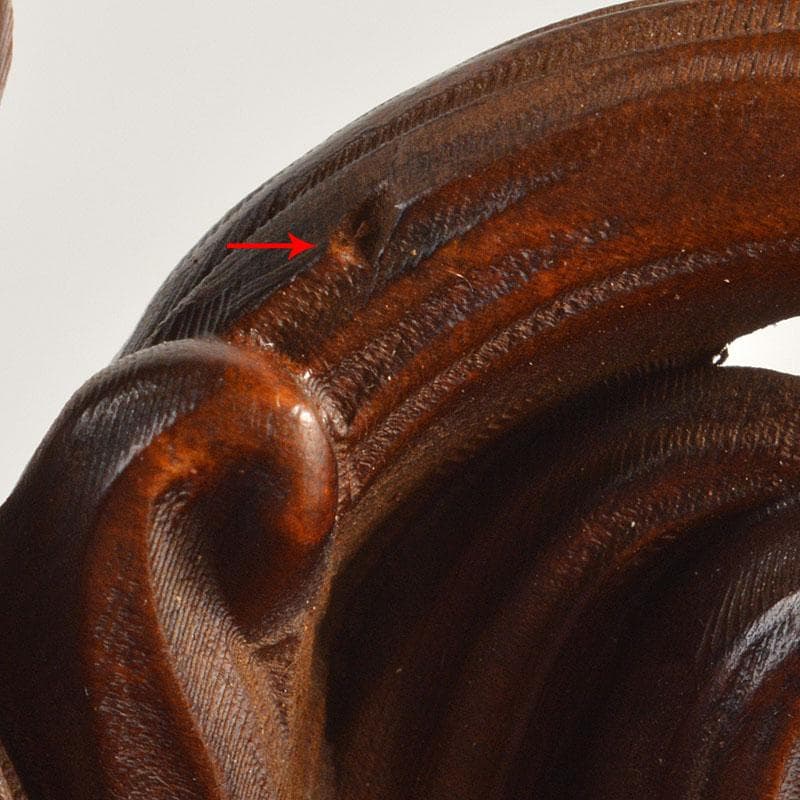 中国　唐木紫檀製　蓮花彫　茶托　5客　M　6751E