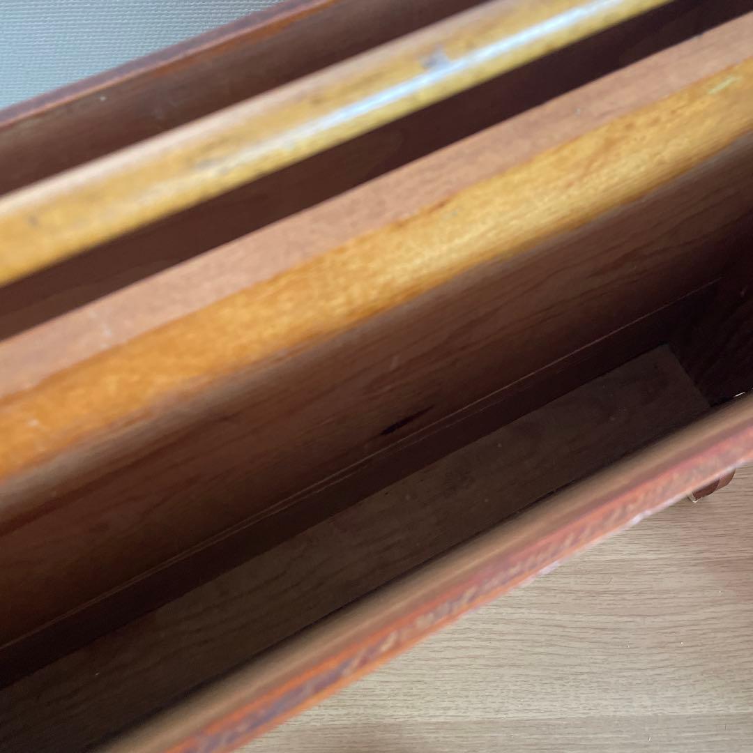 アメリカ購入　アンティーク　木製ラック レトロ　イラスト　本立て　ビンテージ