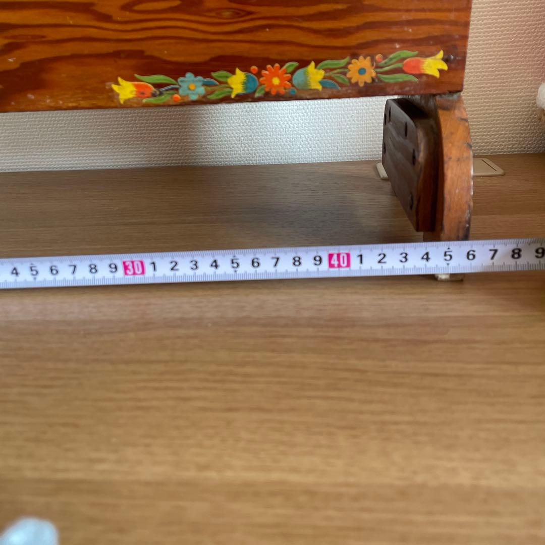 アメリカ購入　アンティーク　木製ラック レトロ　イラスト　本立て　ビンテージ