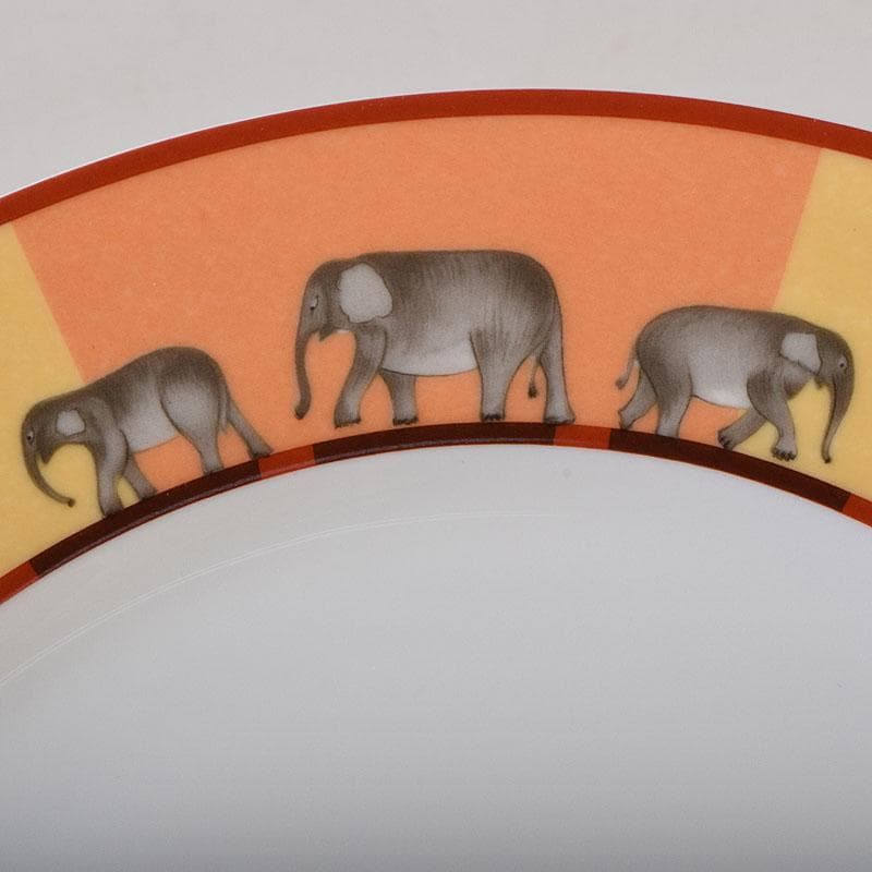 HERMES　エルメス　アフリカシリーズ　ペアプレート　箱付　M　R9131