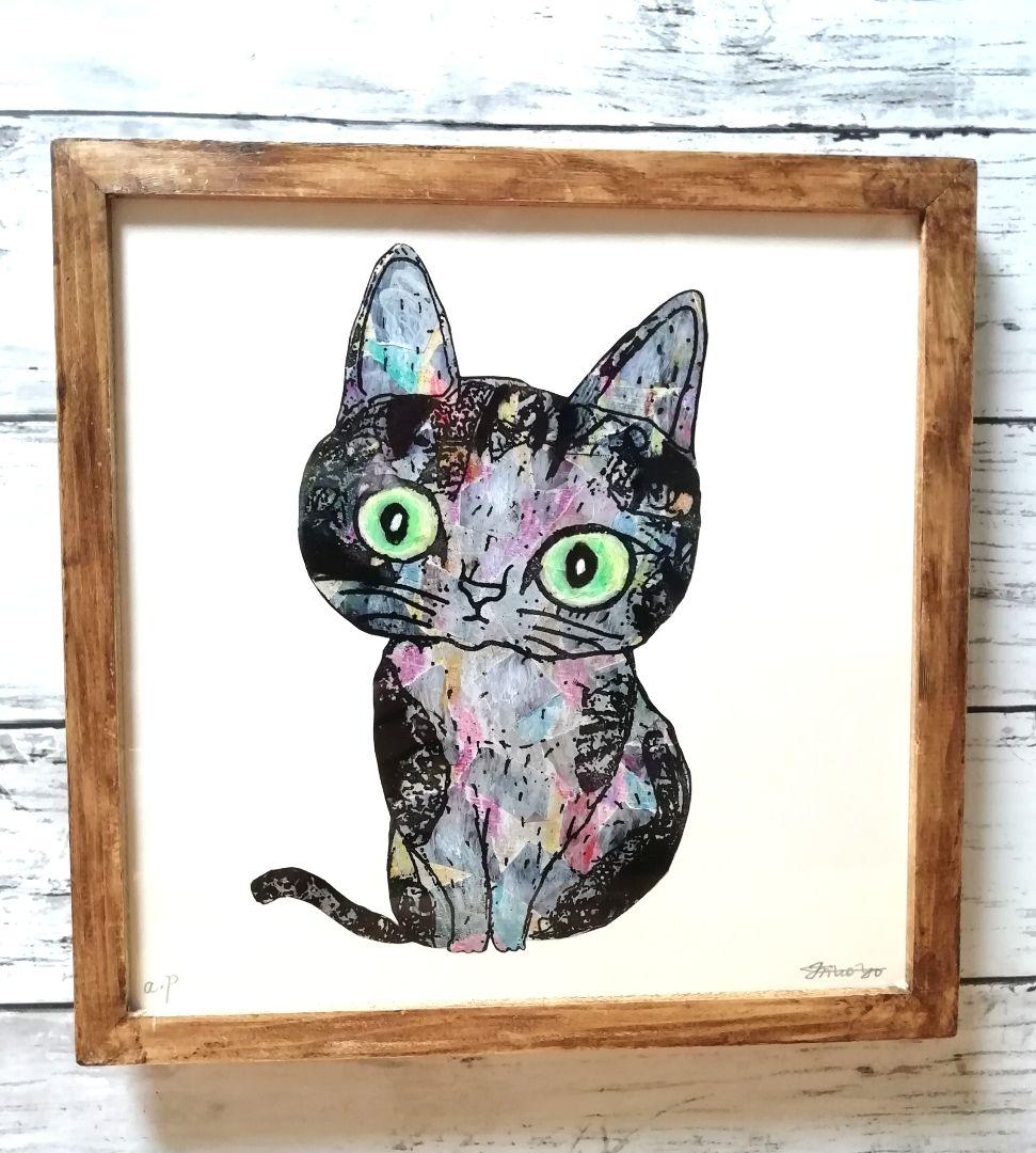 額縁ご確認ページ　プカプカ猫　ひらめき猫×2 おまもり猫