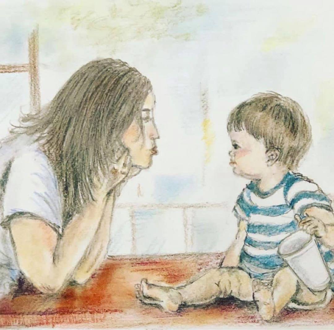 受注制作　店主のこだわり2人似顔絵　パステル画　B5サイズ